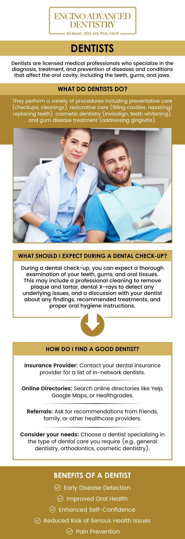 Having access to an affordable dentist is vital for maintaining long-term oral health, as it effectively removes the financial barriers that prevent individuals from seeking routine and preventative care. By offering cost-effective treatments and flexible financing options, Dr. Alireza Moshaverinia, D.D.S., M.S., Ph.D., F.A.C.P., offers budget-friendly practices to ensure that minor dental concerns are addressed early before they escalate into painful, expensive emergencies. Ultimately, this accessible approach to dentistry reduces financial anxiety and empowers you to prioritize your well-being, guaranteeing a healthy, confident smile without the stress of overwhelming medical debt. For more information, contact us or request an appointment online. We are conveniently located at 5363 Balboa Blvd, #434 Encino, CA 91316.